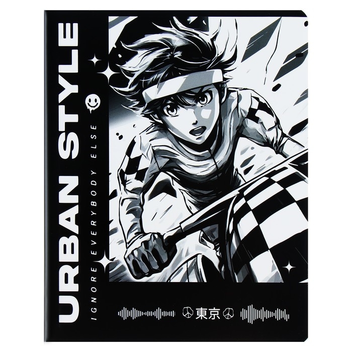 Тетрадь 96 листов в клетку на скрепке Аниме. Tokyo, обложка мелованный картон, ВД-лак, МИКС Тетрадь 96 листов в клетку на скрепке Аниме. Tokyo, обложка мелованный картон, ВД-лак, МИКС
