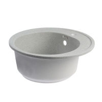 Мойка кухонная из камня ZETT lab. 3/Q10, d=510 мм, глубина 19 см, матовая, светло-серая Мойка кухонная из камня ZETT lab. 3/Q10, d=510 мм, глубина 19 см, матовая, светло-серая