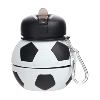 Бутылка для воды, 550 мл, "Футбольный мяч", складная, 18 х 8.7 см Бутылка для воды, 550 мл, "Футбольный мяч", складная, 18 х 8.7 см