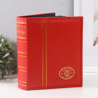 Фотоальбом на 200 фото 10х15 см "Классика" 2 золотых полоски МИКС кожзам 18х23х5,5 см