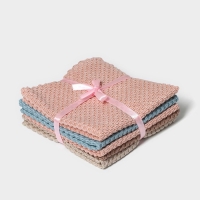 Набор салфеток из микрофибры Доляна &laquo;Бантик&raquo;, 30&times;30 см, 5 шт