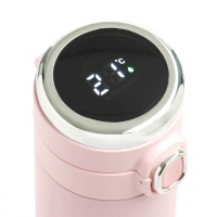 Термос, 400 мл, Simple "Следуй", сохраняет тепло 8 ч, термометр, 20.5х6.3 см