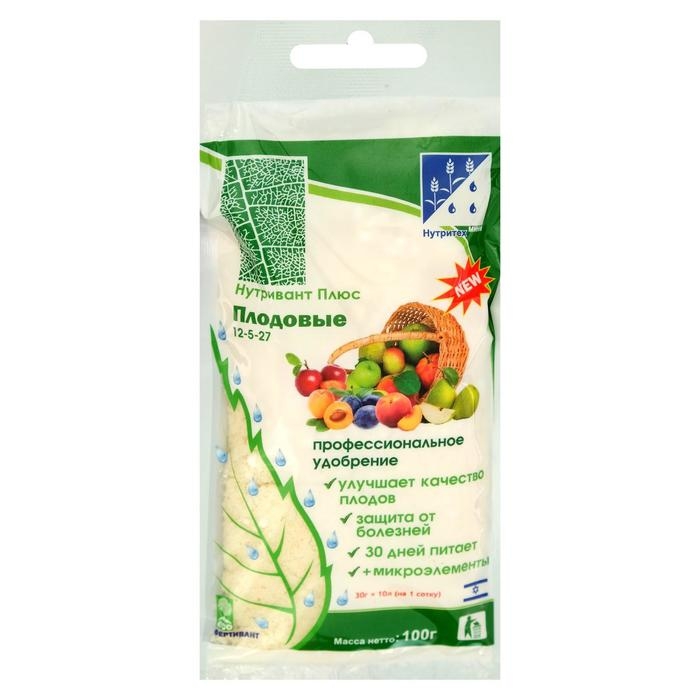Удобрение Нутривант Плюс Плодовые19-19-19, 100 г Удобрение Нутривант Плюс Плодовые19-19-19, 100 г