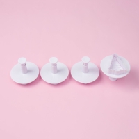 Плунжеры кондитерские Доляна «Новогоднее настроение», набор 4 шт, пластик, белые Плунжеры кондитерские Доляна «Новогоднее настроение», набор 4 шт, пластик, белые