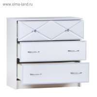 Комод Севиль МДФ, Белый/Белый глянец Комод Севиль МДФ, Белый/Белый глянец
