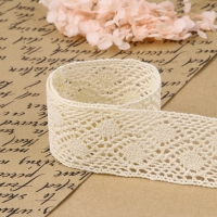 Кружево вязаное, 50 мм &times; 10 &plusmn; 1 м, цвет бежевый