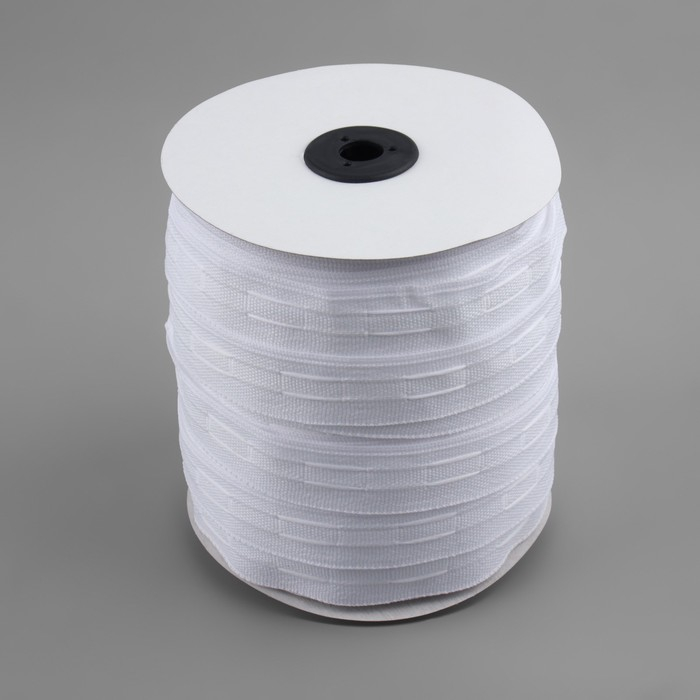 Шторная лента классическая, матовая, 2,5 см, 100 &plusmn; 1 м, цвет белый