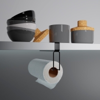 Держатель для бумажных полотенец подвесной Доляна «Лофт», 20,6×3×10,1 см, цвет чёрный Держатель для бумажных полотенец подвесной Доляна «Лофт», 20,6×3×10,1 см, цвет чёрный