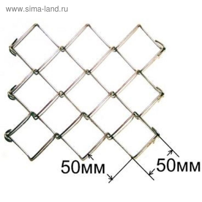 Сетка-рабица ячейка 50х50 мм, толщина 1,6мм, оцинкованная (размер рулона 1,5х10м) Сетка-рабица ячейка 50х50 мм, толщина 1,6мм, оцинкованная (размер рулона 1,5х10м)