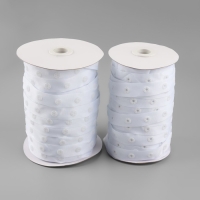 Тесьма с кнопками, 25-25 мм, 17 мм × 45 ± 1 м, цвет белый Тесьма с кнопками, 25-25 мм, 17 мм × 45 ± 1 м, цвет белый