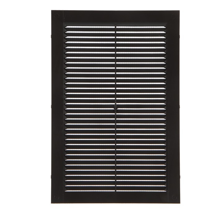 Решетка вентиляционная Решетка вентиляционная "КосмоВент" Люкс Л200КР, 200х300мм, с сеткой, неразъемная, коричневая