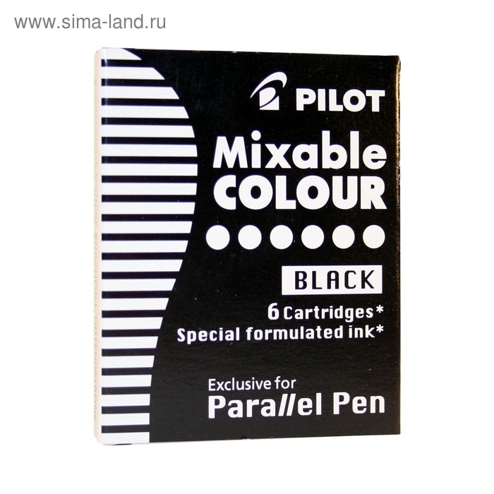 Картридж чернильный Pilot, набор 6 штук для Parallel Pen (каллиграфия), чёрный Картридж чернильный Pilot, набор 6 штук для Parallel Pen (каллиграфия), чёрный