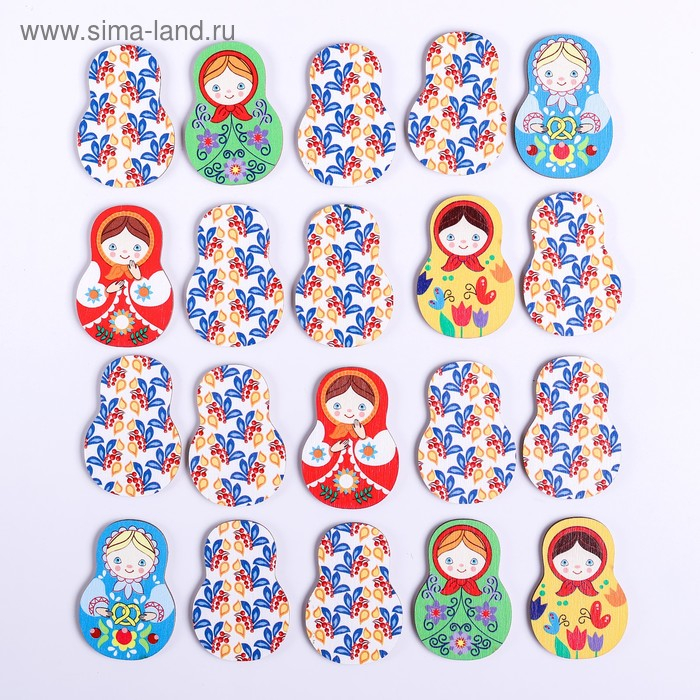 Мемо &laquo;Матрёшки&raquo; 20 матрёшек