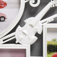 Фоторамка пластик на 3 фото 10х15, 13х12 см "Скрипка и ноты" белый 34х32 см Фоторамка пластик на 3 фото 10х15, 13х12 см "Скрипка и ноты" белый 34х32 см