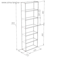 Стеллаж Лофт, 600х240х1810, Венге Стеллаж Лофт, 600х240х1810, Венге