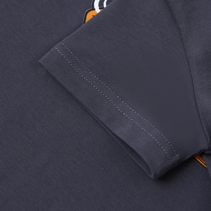 Футболка детская MINAKU: Exclusive print, цвет графитовый, рост 98 см