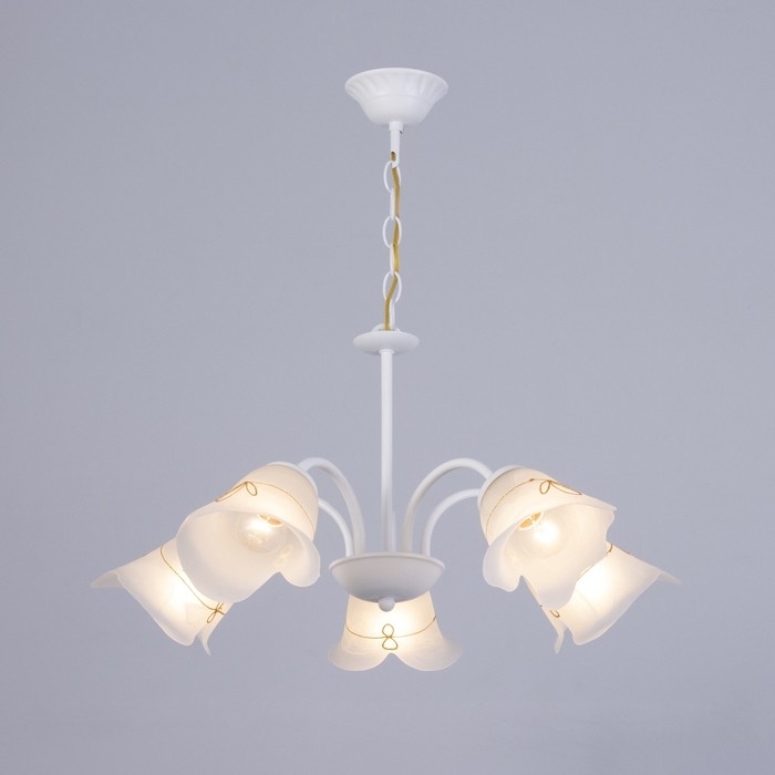 Люстра потолочная Настольгия 5х40Вт Е27 Белый 55x55x55 см