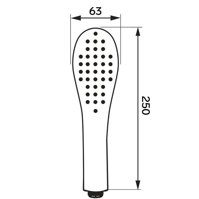 Душевая лейка ZEIN Z0201, 1 режим, 63х250 мм, пластик, цвет черный/хром Душевая лейка ZEIN Z0201, 1 режим, 63х250 мм, пластик, цвет черный/хром