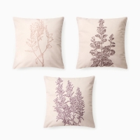 Чехол на подушку Этель "Botanic" 3 шт, 40*40 см, велюр 100% п/э Чехол на подушку Этель "Botanic" 3 шт, 40*40 см, велюр 100% п/э
