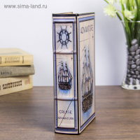 Сейф-книга дерево "Морское приключение" кожзам 21х13х5 см