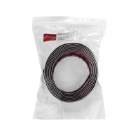 Защитная накладка на порог авто, под карбон с хром полосой, самоклеящаяся, 5&times;250 см