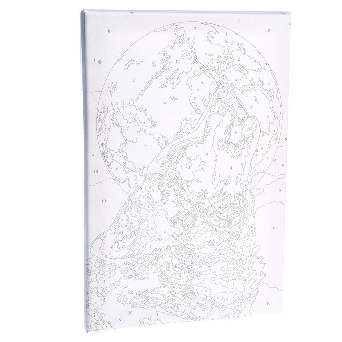 Картина по номерам на холсте с подрамником &laquo;Одинокий волк&raquo;, 20х30 см