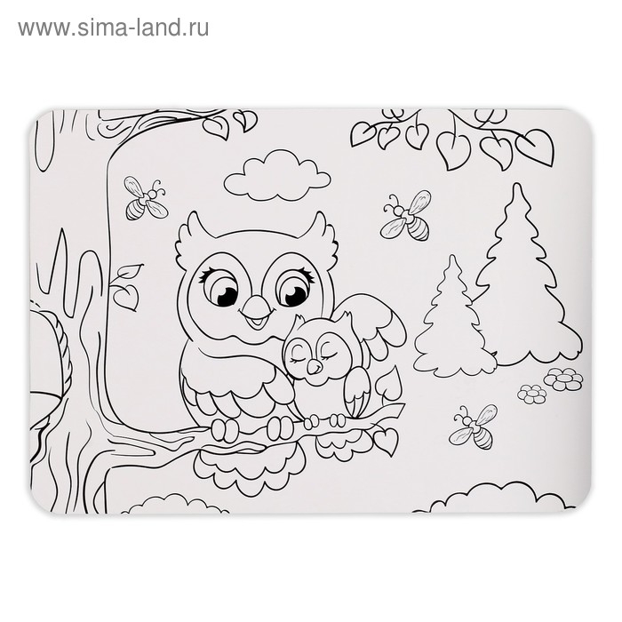 Пазл в рамке &laquo;Лесные зверята&raquo;, 34 детали + раскраска