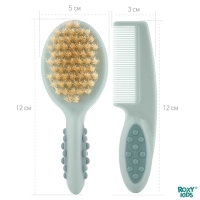 Детская щеточка с расческой, цвет зеленый Детская щеточка с расческой, цвет зеленый