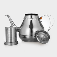 Чайник заварочный из нержавеющей стали «Леранс», 1,2 л, металлическое сито, цвет хромированный Чайник заварочный из нержавеющей стали «Леранс», 1,2 л, металлическое сито, цвет хромированный