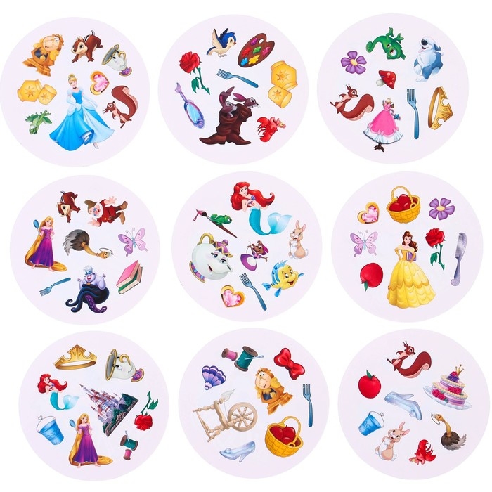 Карточная игра на скорость и реакцию Карточная игра на скорость и реакцию "Дуббль", 20 карты, 5+, Принцессы