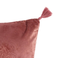 Наволочка декоративная с кисточками Этель цвет пыльная роза, 45х45 см, полиэстер, велюр Наволочка декоративная с кисточками Этель цвет пыльная роза, 45х45 см, полиэстер, велюр