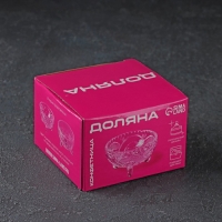 Конфетница стеклянная на ножках Доляна «Венеция», 200 мл, 10×6 см Конфетница стеклянная на ножках Доляна «Венеция», 200 мл, 10×6 см