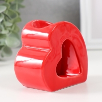 Аромалампа керамика "Сердце" красная 9х4,8х8 см Аромалампа керамика "Сердце" красная 9х4,8х8 см