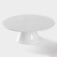 Тортовница фарфоровая на ножке, 25&times;9 см