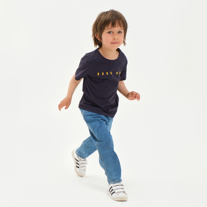 Футболка детская KAFTAN "Boss man" р.36 (134-140), серый