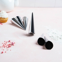 Набор форм для круассанов и трубочек Доляна, 6 шт, 11&times;3 см, цвет серебристый