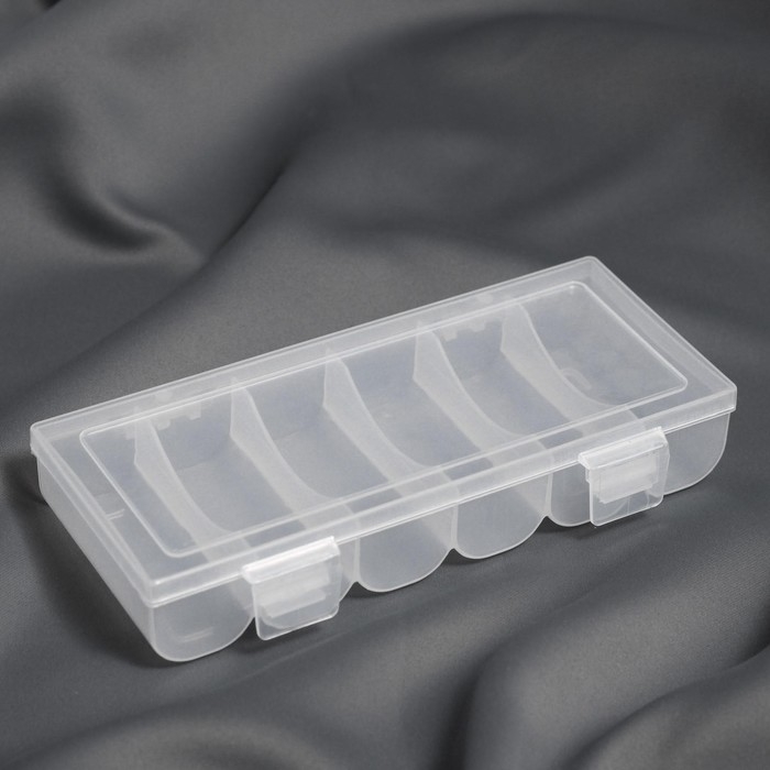 Органайзер для ниток, 6 отделений, 19,5 &times; 9,5 &times; 3,3 см, цвет прозрачный