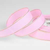 Лента репсовая &laquo;Золотые нити&raquo;, 25 мм &times; 23 &plusmn; 1 м, цвет розовый №004