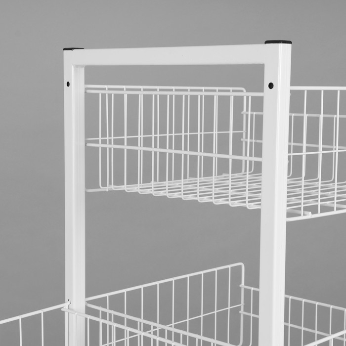 Стойка универсальная &laquo;Для зонтов&raquo; 10 корзин, металл, 82,5&times;40&times;160 см, белый