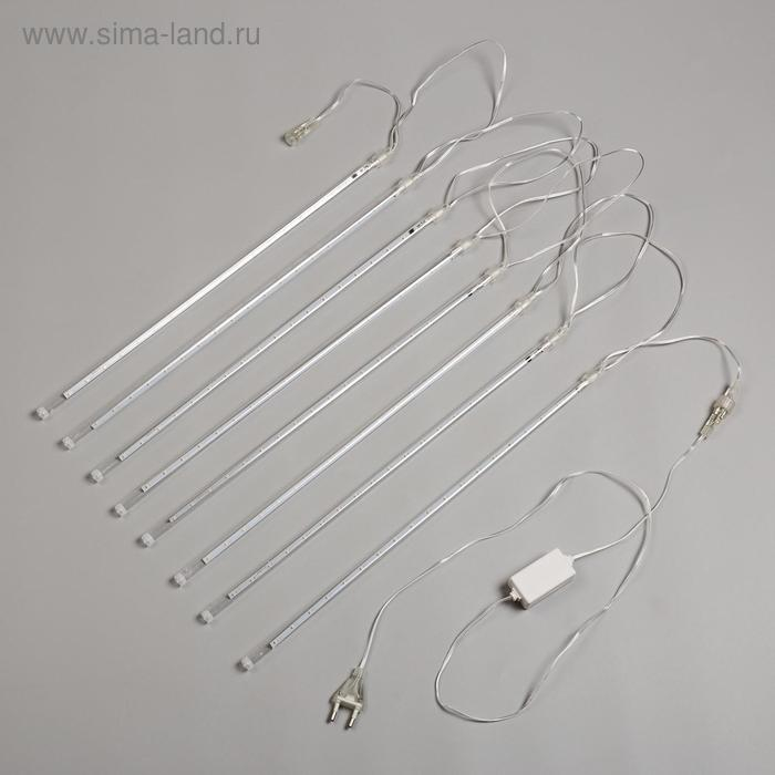 Гирлянда &laquo;Сосульки&raquo; 3 &times; 0.5 м, IP44, прозрачная нить, 288 LED, свечение белое с эффектом стекания, 12 В