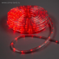Световой шнур Luazon Lighting 10 мм, IP65, 20 м, 24 LED/м, 220 В, 8 режимов, свечение красное Световой шнур Luazon Lighting 10 мм, IP65, 20 м, 24 LED/м, 220 В, 8 режимов, свечение красное