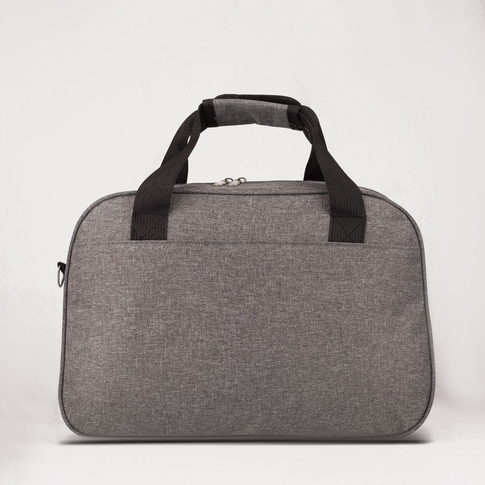 Сумка дорожная на молнии, наружный карман, длинный ремень, цвет серый Сумка дорожная на молнии, наружный карман, длинный ремень, цвет серый