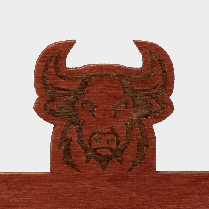 Табличка настольная &laquo;Reserved с быком&raquo;, фанера, 20&times;10&times;5 см, цвет тёмный