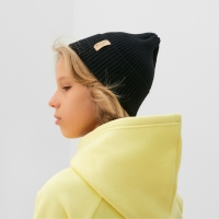 Шапка детская MINAKU, р-р 48-52, цвет черный Шапка детская MINAKU, р-р 48-52, цвет черный