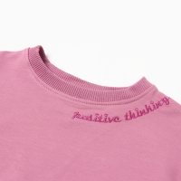 Комплект для девочки (свитшот, брюки), цвет тёмно-лиловый, рост 122 см