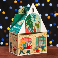 Подарочная коробка "Новогодний городок", 17,6 х 11,1 х 18,8 см Подарочная коробка "Новогодний городок", 17,6 х 11,1 х 18,8 см