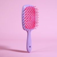 Расчёска массажная, широкая, вентилируемая, 8,5 × 20,5 см, PVC коробка, цвет сиреневый/розовый Расчёска массажная, широкая, вентилируемая, 8,5 × 20,5 см, PVC коробка, цвет сиреневый/розовый