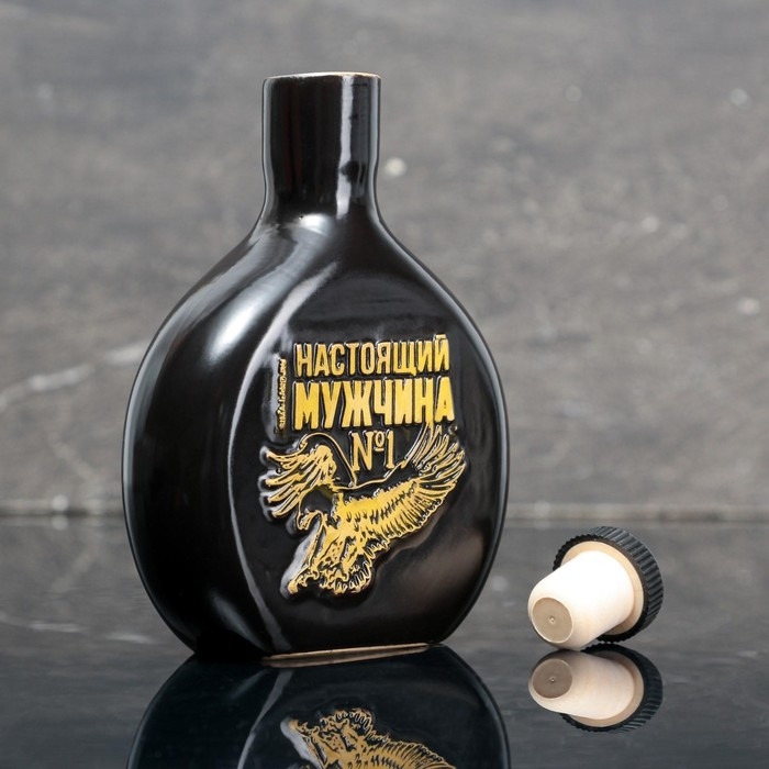 Графин - штоф керамический &laquo;Орел&raquo;, 175 мл