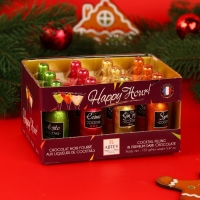 Новый год. Шоколад фигурный HAPPY HOUR, с алкогольной начинкой, ассорти, 13 &plusmn; 1 г