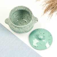 Горшок керамический для запекания №5 с ручками, 0,5л / 10,5х10см, гармония